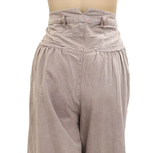 Free People Sweet Talk Chino Trousers Pants Mid-Rise Wide Leg Pleated S 279560 - Picture 9 of 9